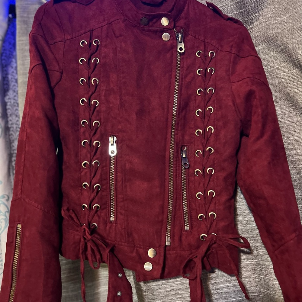 Ladies velour Vigoss jacket in size small.